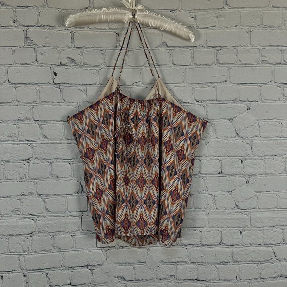 Banana Republic Women's‎ Cross-Back Camisole Blouse, Size Large, Almond Amaretto - Picture 2 of 9